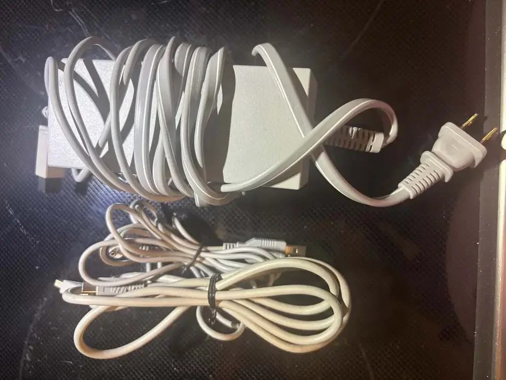 Nintendo Wii RVL-101 Black Console Bundle with Remotes, Nunchucks, and Cables